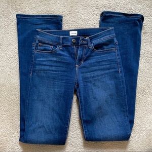 New dark blue flared/ straight jean
